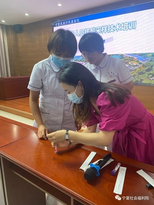宁夏社会福利院开展核酸采样培训 打造规范高效抗疫“强军”